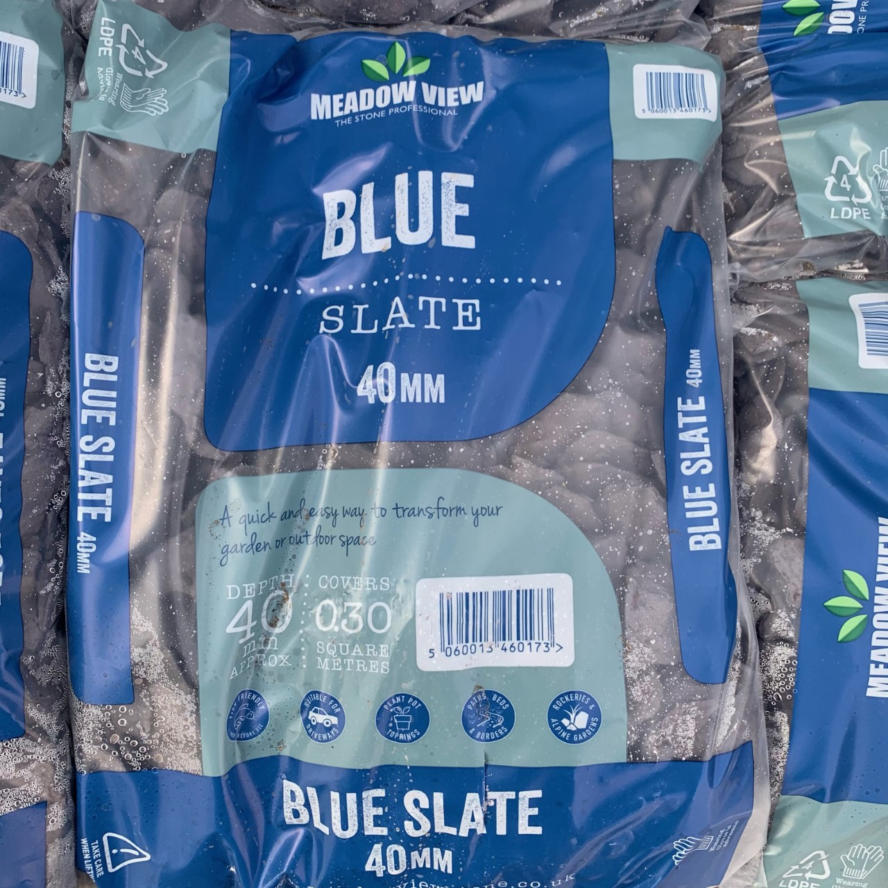 Meadow view blue slate - 40mm