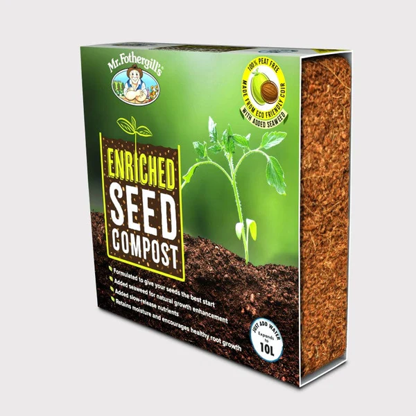 Mr Fothergills Peat Free Seed Compost 10ltr just add water compost cube. NEW FOR 2025