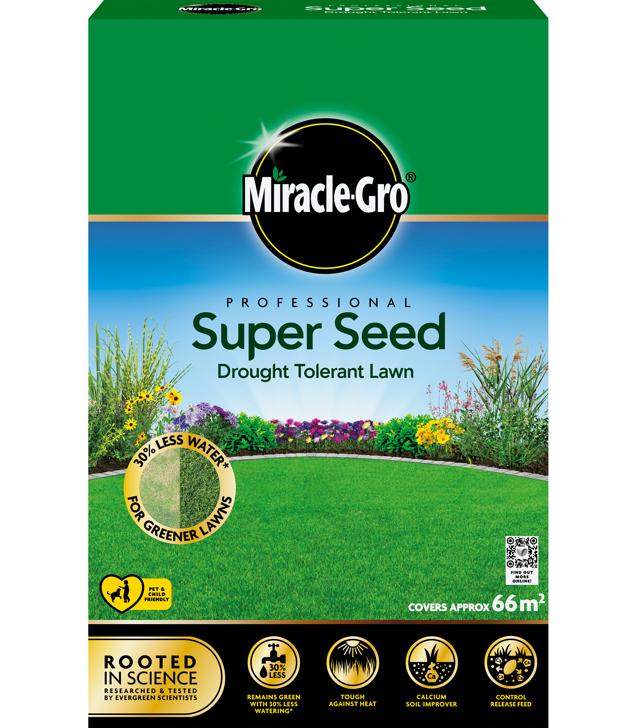 Miracle Gro Professional Super Seed Drought Tolerated Lawn 66m2
