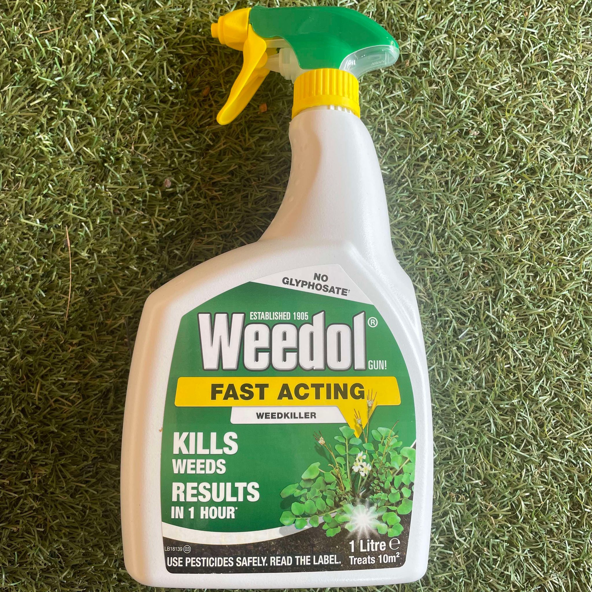 Weedol Fast Acting Weedkiller. Results in 1 Hour. No Glyphosate 1ltr Bottle.